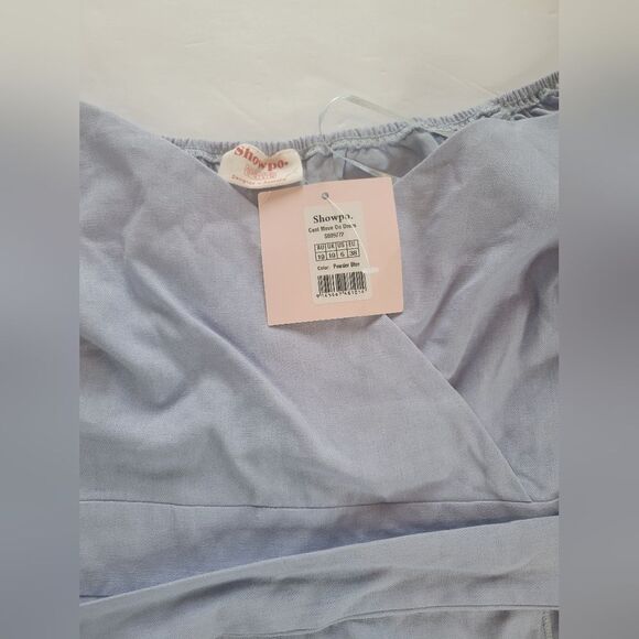 Showpo Mini Blue Long sleeve Dress Size US 6 - Picture 3 of 6